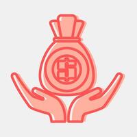 Icon investment. Economy elements. Icon in two tone style. vector