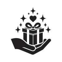 Gift Box Black for Digital Projects vector