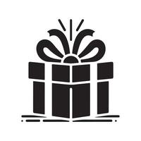 Gift Box Black Art for Web Design vector