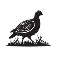 Sandgrouse Black Silhouette for Print Projects vector