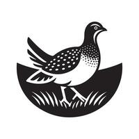 Sandgrouse Black Art for Digital Projects vector