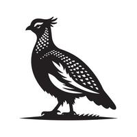 Sandgrouse Black Silhouette for Graphics vector