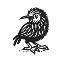 Unique Kekepo Black Silhouette Clipart vector
