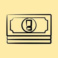 Icon crisis. Economy elements. Icon in hand drawn style. vector