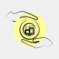 Icon payment. Economy elements. Icon in color spot style. vector