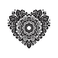 Lace Heart Doily Black for Branding vector
