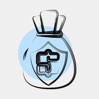 Icon insurance. Economy elements. Icon in color spot style. vector