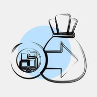 Icon income. Economy elements. Icon in color spot style. vector