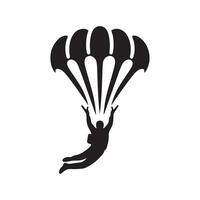 Parachute Graphic Silhouette for Designers vector