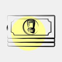 Icon crisis. Economy elements. Icon in color spot style. vector