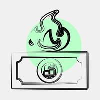 Icon inflation. Economy elements. Icon in color spot style. vector