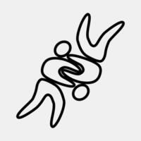 Icon wrestling. Olympics Sports elements. Icon in line style. vector