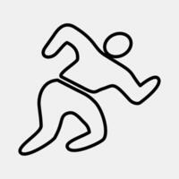 Icon run. Olympics Sports elements. Icon in line style. vector