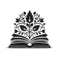 Elegant Black Book Silhouette Design vector