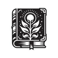 Silhouette of a Black Book for Designers vector