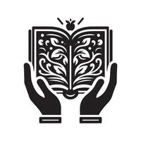 High Quality Black Book Silhouette for Website Graphics vector
