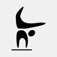 Icon gymnastic. Olympics Sports elements. Icon in glyph style. vector