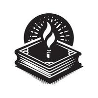Black Book Silhouette for Minimalist Design Projects vector