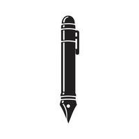 Office Pen Black Silhouette vector