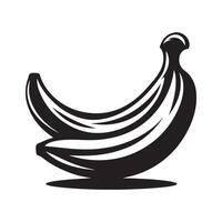 Digital Banana Silhouette for Projects vector