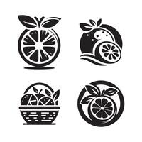 Fresh and Vibrant Orange Silhouette Image vector