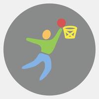 Icon basketball. Olympics Sports elements. Icon in color mate style. vector