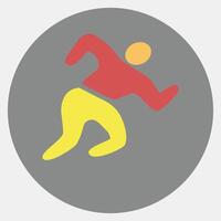 Icon run. Olympics Sports elements. Icon in color mate style. vector