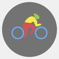 Icon bicycle. Olympics Sports elements. Icon in color mate style. vector