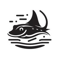 High Resolution Black Stingray Design vector