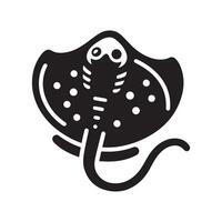 Clean Stingray Black Image for Designers vector