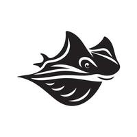 Customizable Black Stingray Design vector