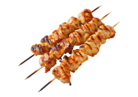 Chicken kebabs on skewers png