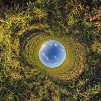 A view of the earth from inside a hole photo