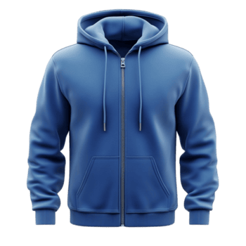 azul moletom com capuz com uma zíper em a frente png