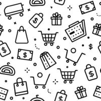 Shopping Seamless Pattern background vector