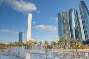 Abu Dhabi, UAE 04 january 2025 sky scrapers in the arab city of abu dhabi photo