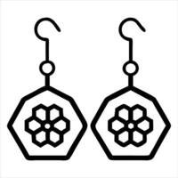 Geometric Earring Sublimation Design vector