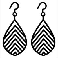 Stylish Geometric Earring Design for Sublimation Art vector