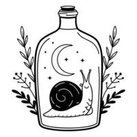 Snail with Floral Art for Custom Sublimation Design vector