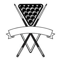 Design of Pool Cue and Billiard Ball Sports Tools vector