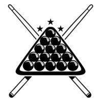 Artistic Representation of Pool Cue and Billiard Ball vector