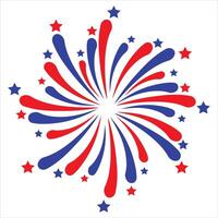 Fireworks Art and Design for 4th of July vector