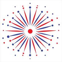 Dynamic Fireworks Design for 4th of July Celebration vector