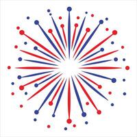 Artistic 4th of July Fireworks Display Design vector