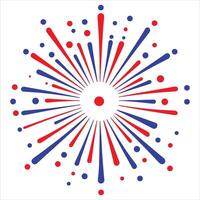 Fireworks Illustration for 4th of July Event Design vector