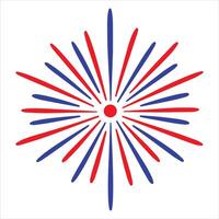 Fireworks Illustration and Design for 4th of July Party vector