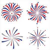 4th of July Fireworks Art and Design Illustration vector