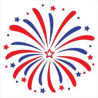 Explosive Fireworks Design for 4th of July Artwork vector
