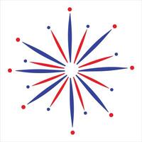 Vibrant Fireworks Spark Design for 4th of July Illustration vector