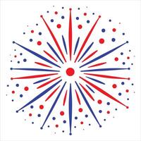 Explosive Fireworks Spark Design for 4th of July Art vector